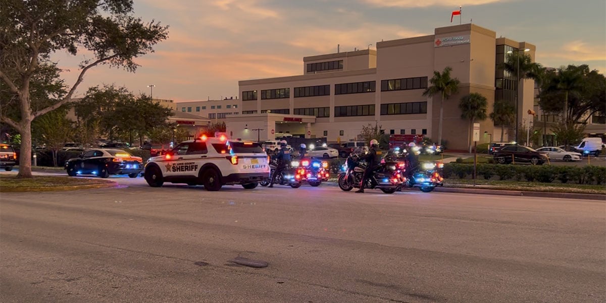 Port St. Lucie sergeant escorted back to HCA Florida Lawnwood Hospital after surgery