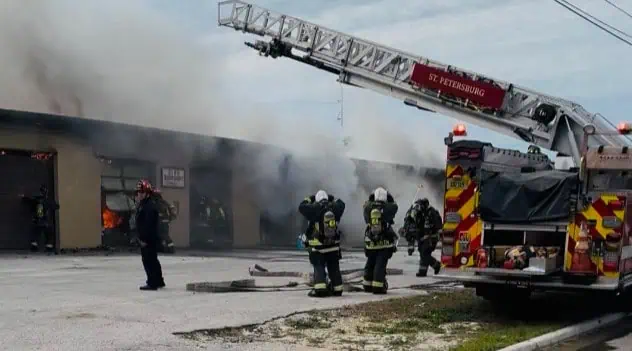 Crews Battle Massive 4-Alarm Blaze At St. Petersburg Storage Facility