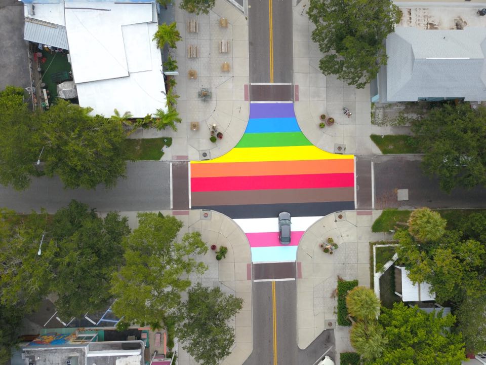 After Mural Crackdown, St. Pete Installs 11 Pride-Inspired Bike Racks (Video)