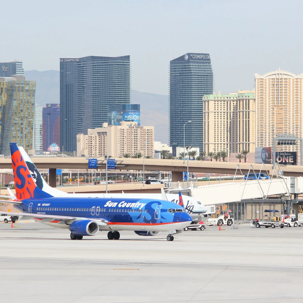 Sun-Country plane at Las Vegas airport