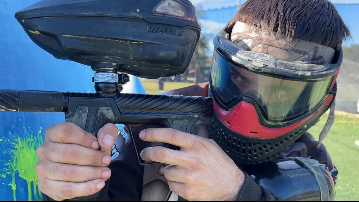 Tampa Bay Rejects co-founder, Hunter Nasrallah, practicing with fellow paintball players.  (Spectrum Bay News 9)