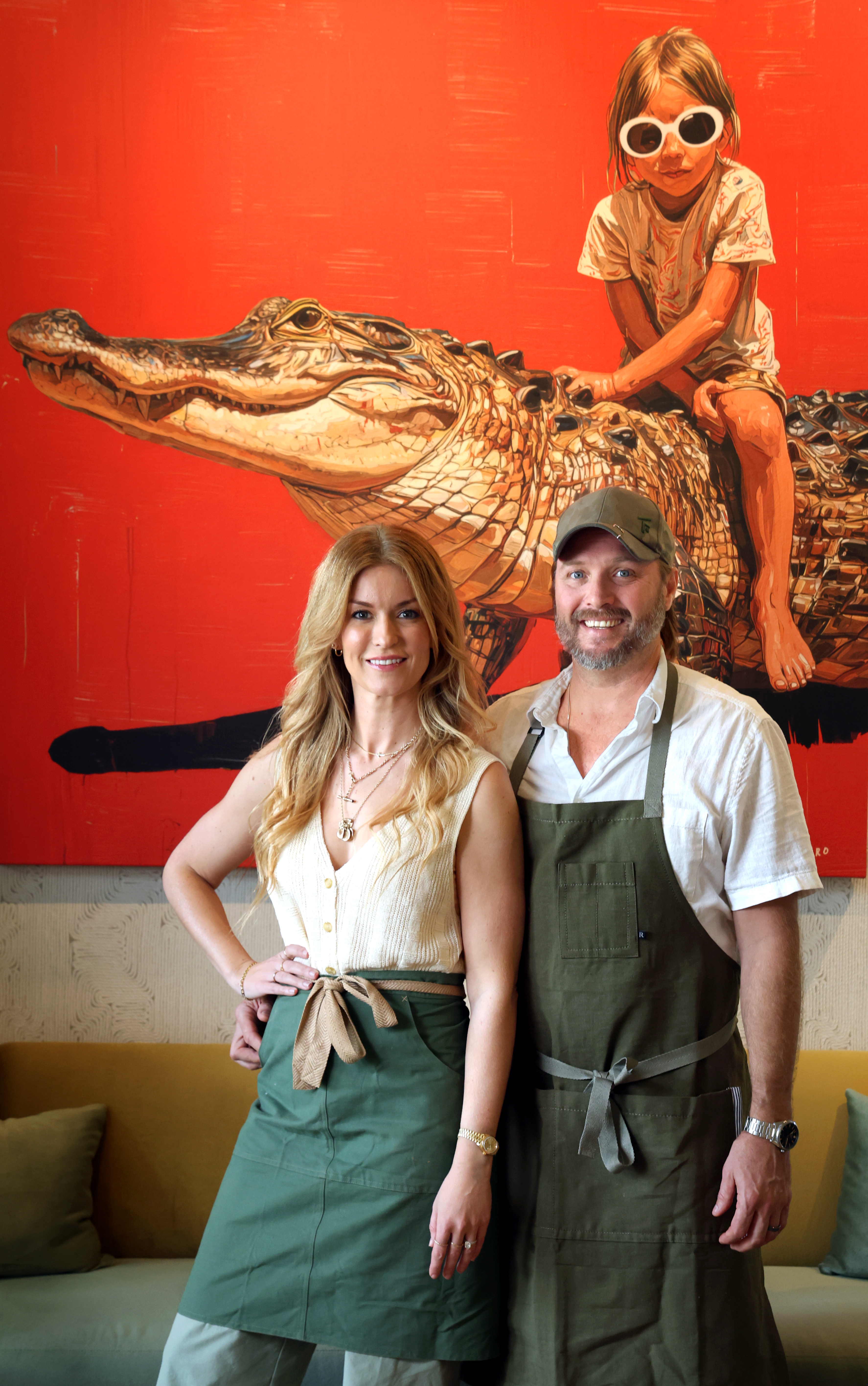 Husband-and-wife celebrity chefs Jeff McInnis and Janine Booth at the...