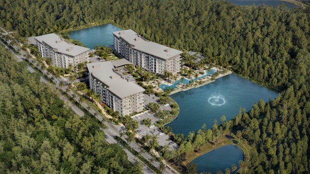 Construction will start in 2026 on the Ambar Residences Orlando, a condo-hotel on Secret Lake Drive in the Four Corners submarket. (Courtesy of The Big Key Group)