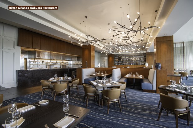 Trabucco, the Hilton's signature Italian restaurant, received to a total refresh and an updated menu. (Courtesy of RIDA Development)