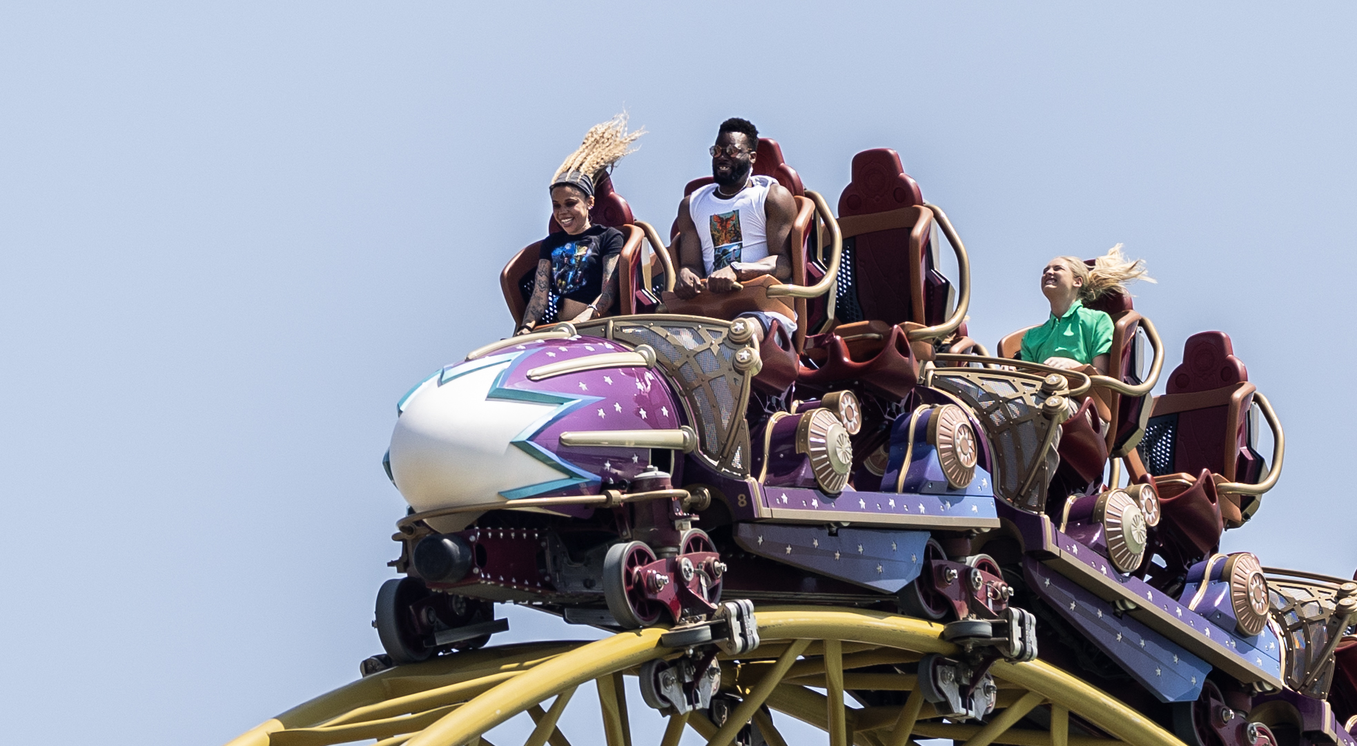 Guest ride the Stardust Racer Rollercoaster at the The Wizarding...