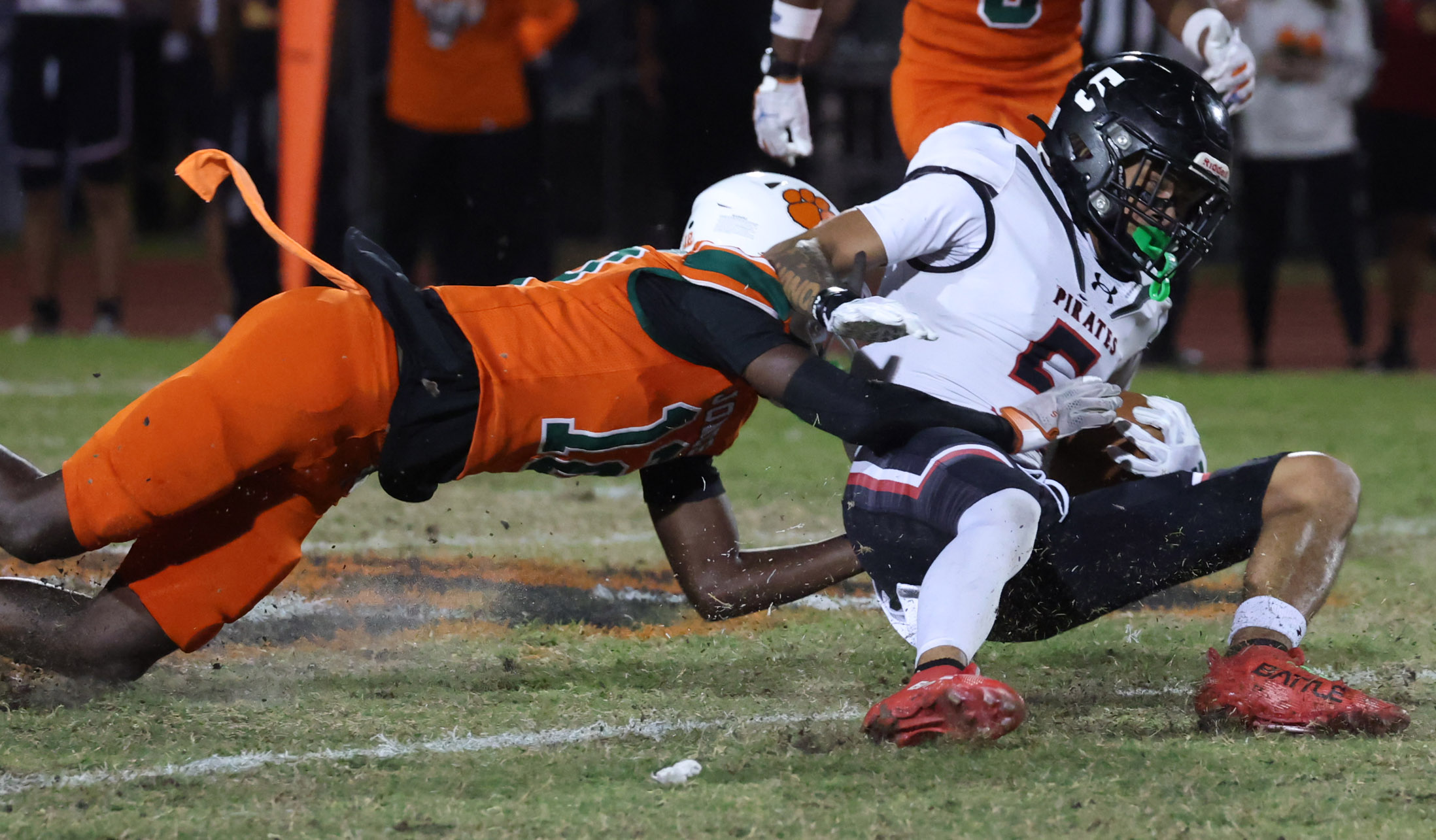During the Port Charlotte High at Jones High football playoff...