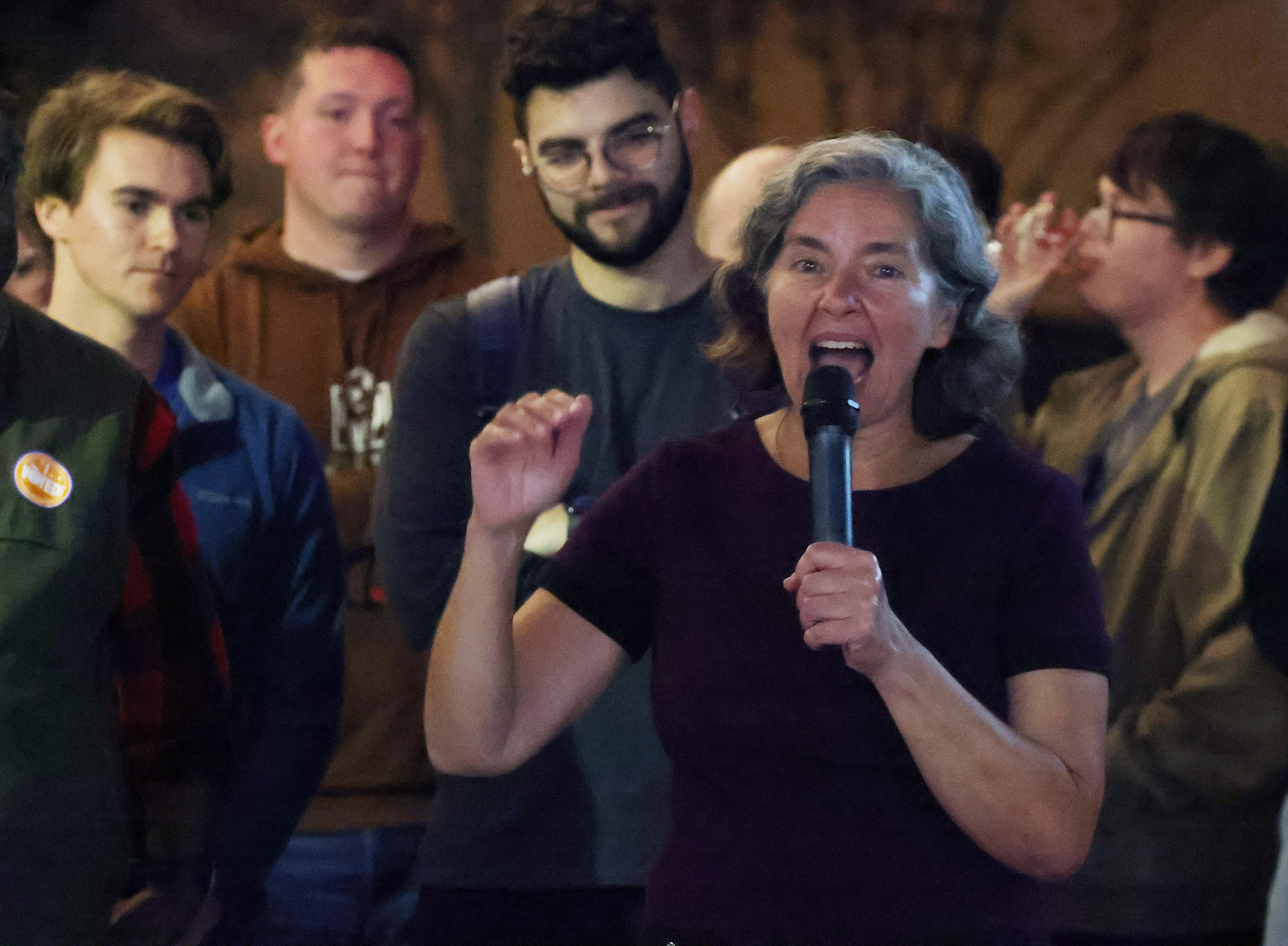 Mira Tanna is pictured at her election party at Ivanhoe...