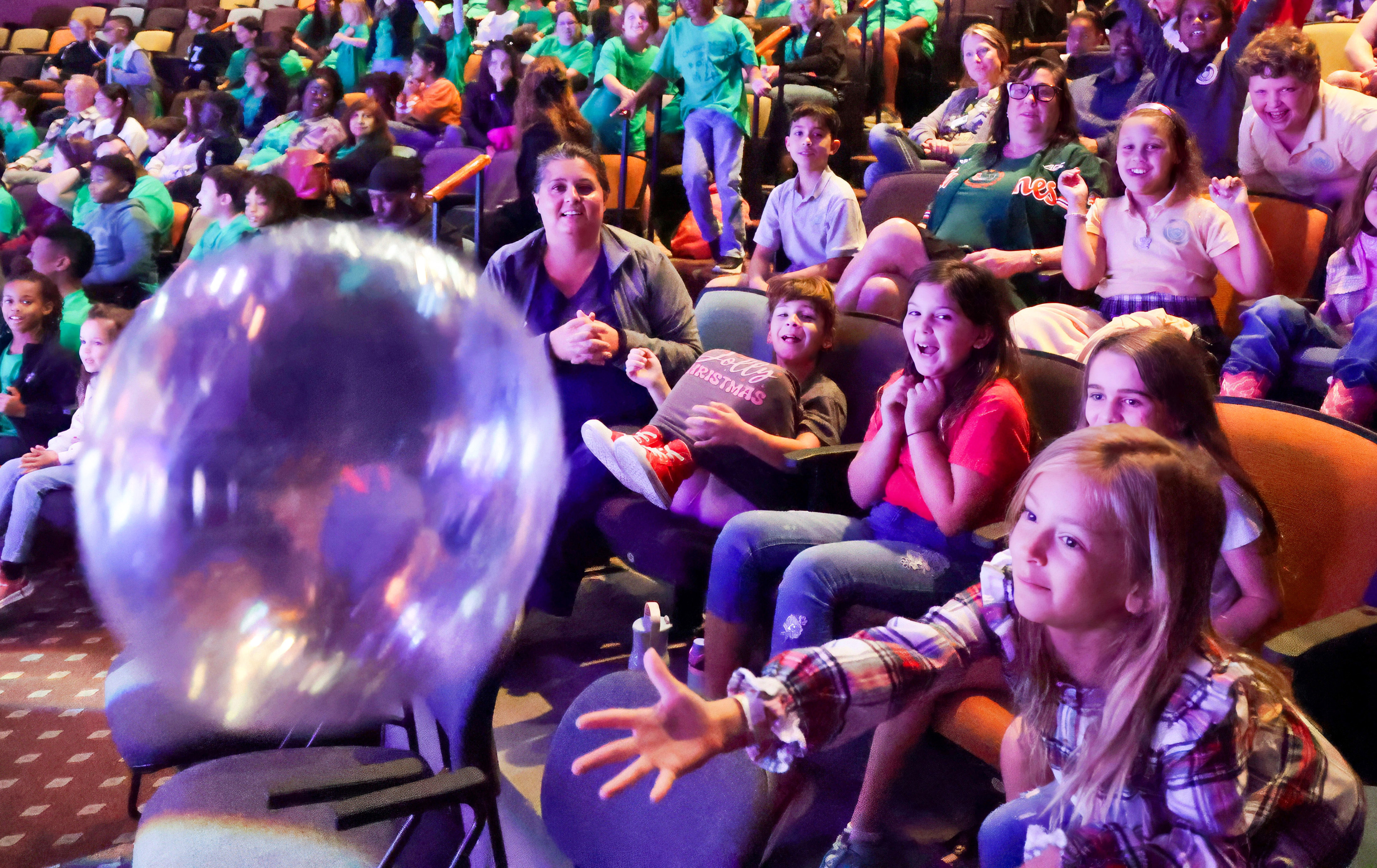 Students from Lake Forrest Preparatory School in Maitland react as...