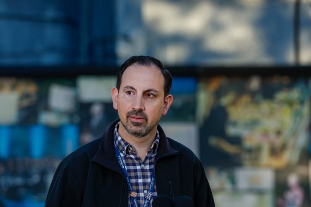 City of Orlando Facilities Manager Navid Erfan following a news conference outside the Pulse Nightclub site on Monday, December 22, 2025, as a crew begins the removal of interior decorative items that still remain at the site. (Rich Pope/ Orlando Sentinel)