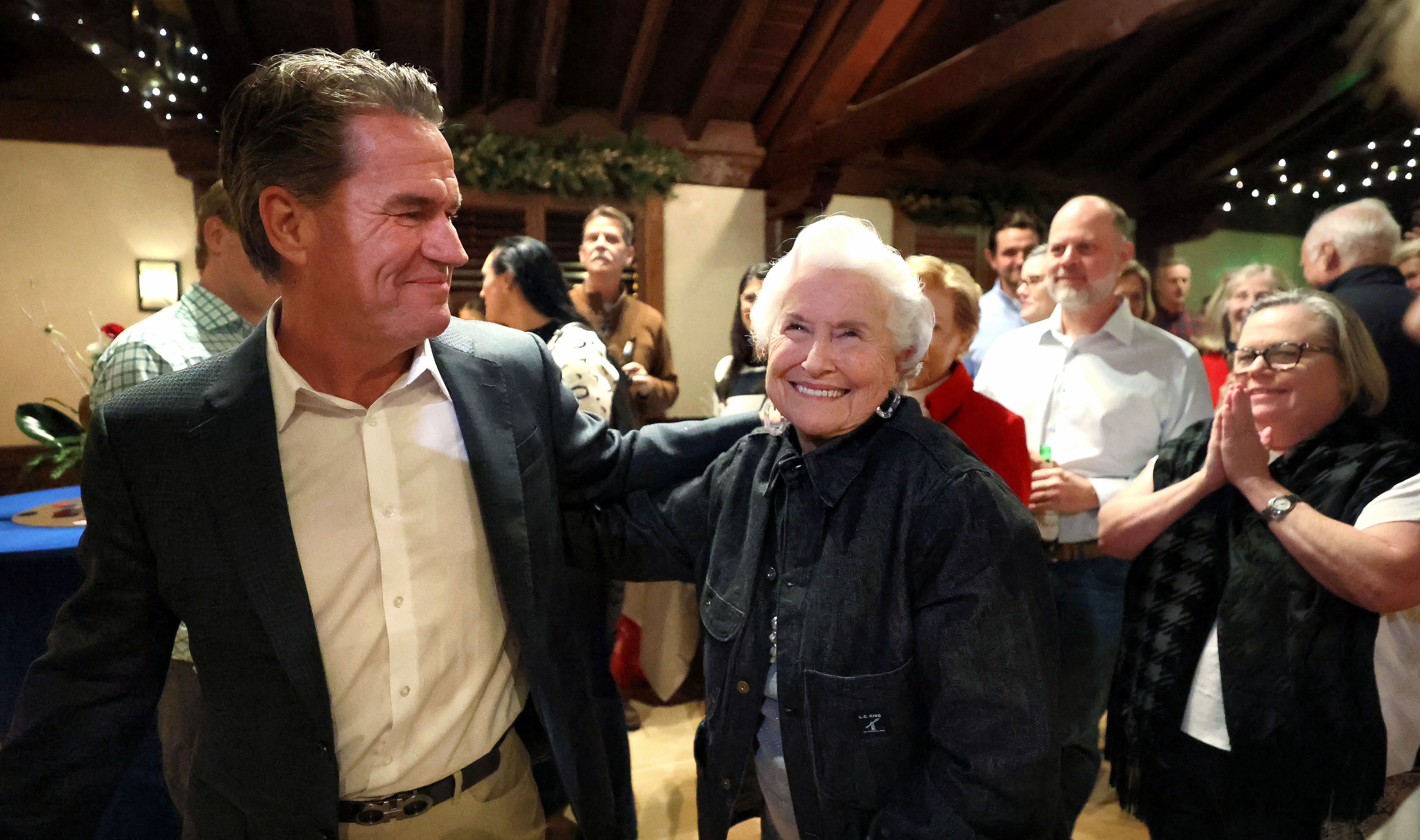 City of Orlando District 3 Commissioner-elect Roger Chapin celebrates his...