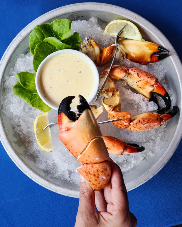 Stone crab season reigns supreme at the Nauti Lobstah. (Photo courtesy Lisa Wilk/TasteCookSip.com)