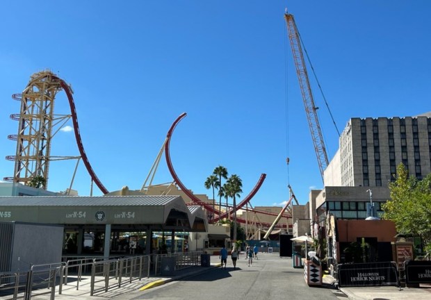 Universal Studios Florida theme park dismantled its Hollywood Rip Ride Rockit roller coaster in the fall of 2025. (Dewayne Bevil/Orlando Sentinel)