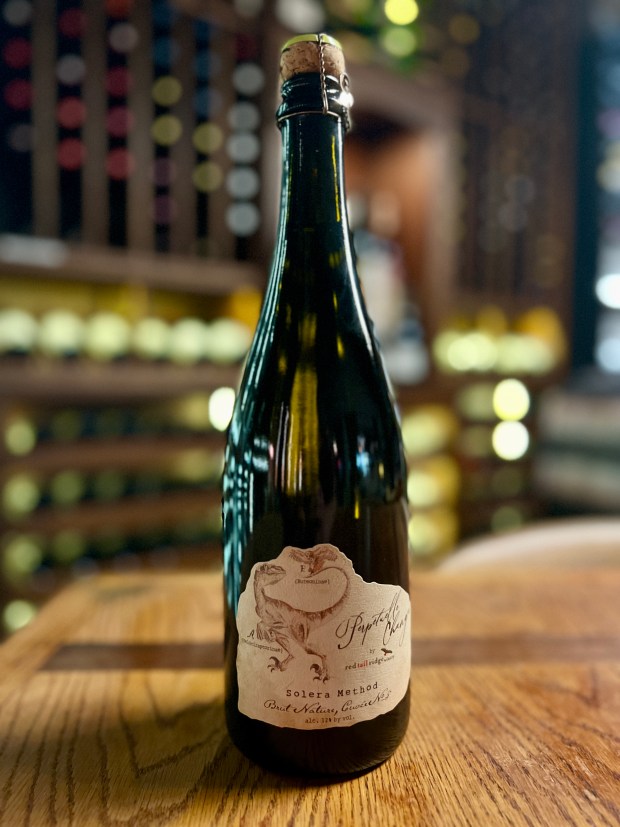 Digress' Rob Chase said he'd put this bottle up against Champagne any day. (Photo courtesy Digress Wine)