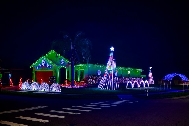 The Goelz Dancing Christmas Lights is back for another year at 3501 Rhapsody St. in St. Cloud. (Courtesy of Justin and Karrie Goelz)