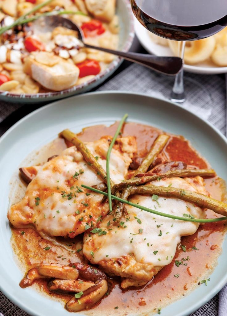The Chicken Luca and the Burrata with Beans are two of the delicious dishes at La Forchetta. Photo by Jennifer Sampson