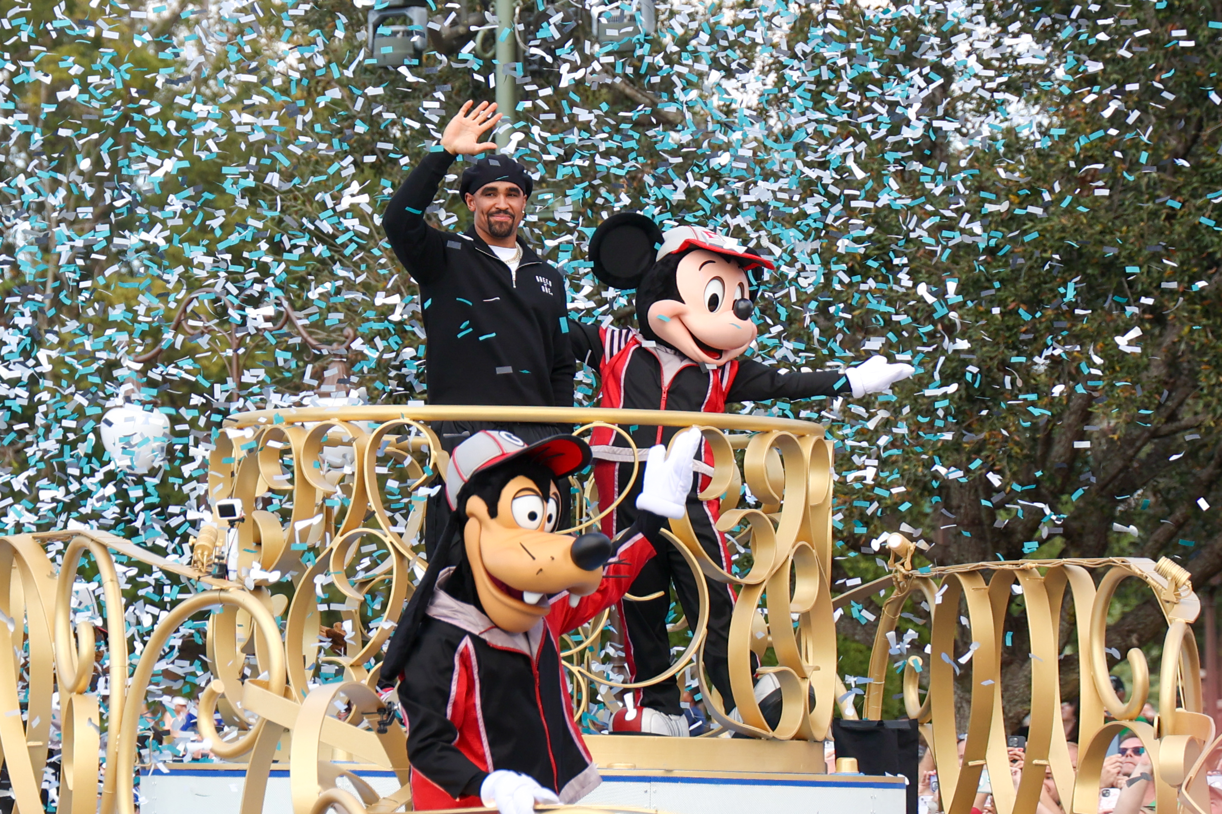 Super Bowl MVP Jalen Hurts, quarterback of the NFL champion...