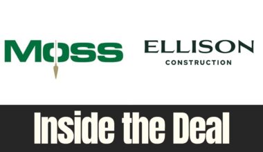 Moss and Ellison Construction logos shown together, illustrating Moss’ acquisition of the Tampa-based builder.
