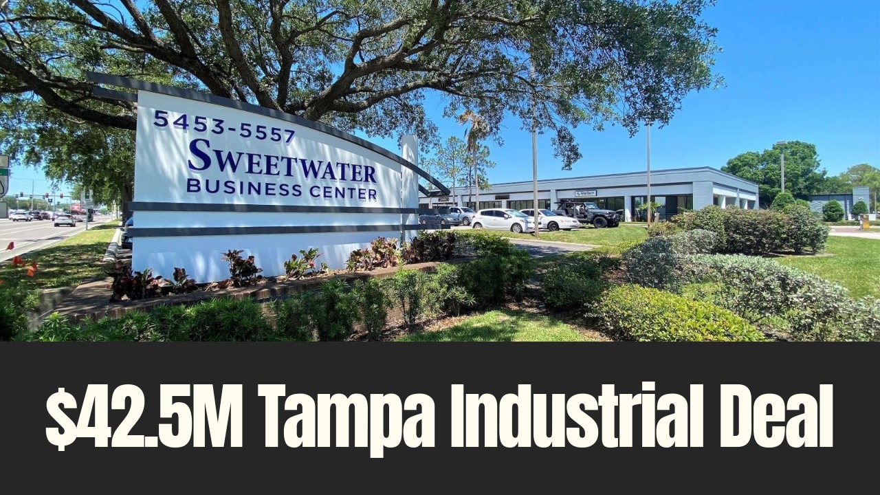 Sweetwater Business Center in Tampa, Florida, where a New Jersey developer completed a $42.5M industrial real estate recapitalization using a Delaware Statutory Trust.