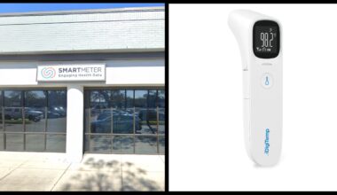Exterior of Smart Meter’s Tampa office and the iDigiTemp cellular-connected thermometer.
