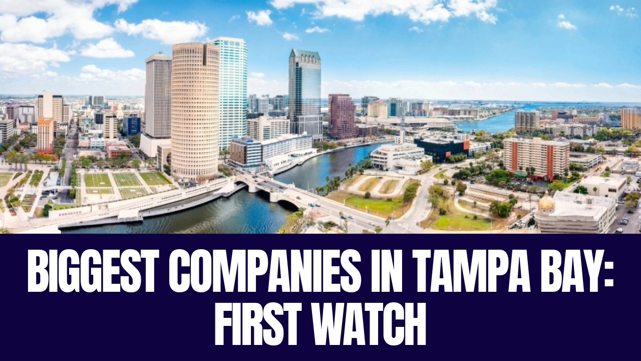 Aerial view of downtown Tampa and the Hillsborough River highlighting First Watch Restaurant Group as part of TBBW’s Biggest Companies in Tampa Bay series.