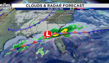 Slow-moving front brings beneficial rain this weekend, expected to impact Jaguars game