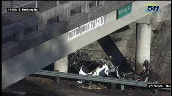 38-year-old man dies when truck slams into concrete overpass pillar on I-295: FHP