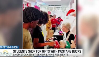 W.T. Moore Elementary students purchase gifts for loved ones with Mustang Bucks