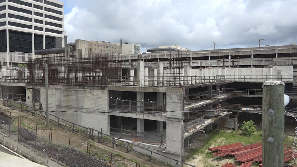 A view of the failed Washington Square development near the Leon County Courthouse. 