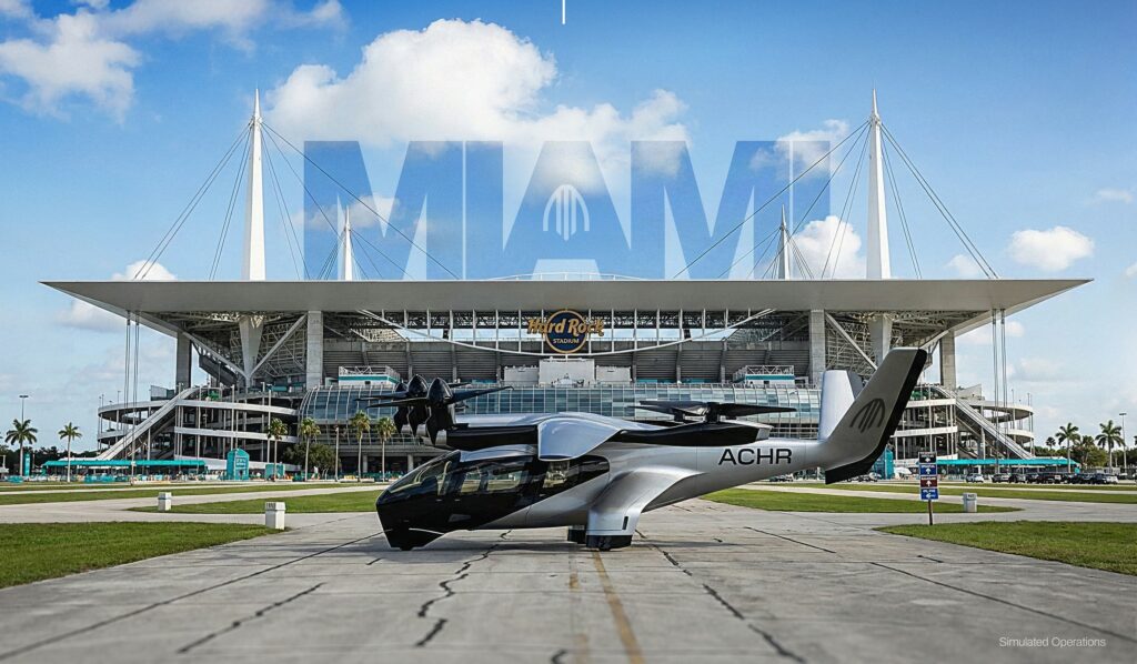 Archer’s air taxi network is starting  to take shape in Miami. We get a peek at the eVTOL, too.