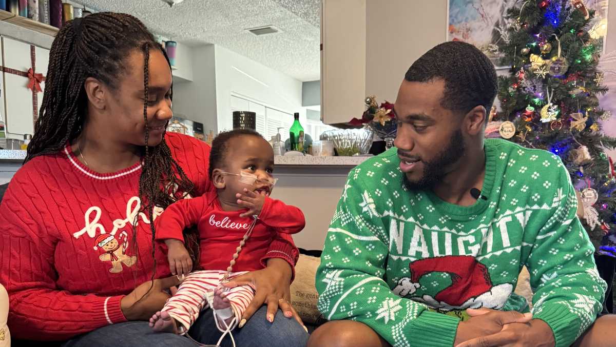 Central Florida family celebrates first Christmas at home with son after 11 months in the NICU