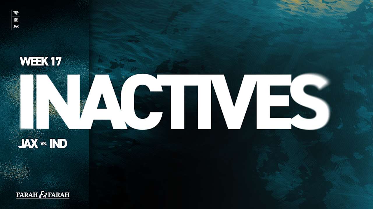 JAX vs. IND: Week 17 Inactives
