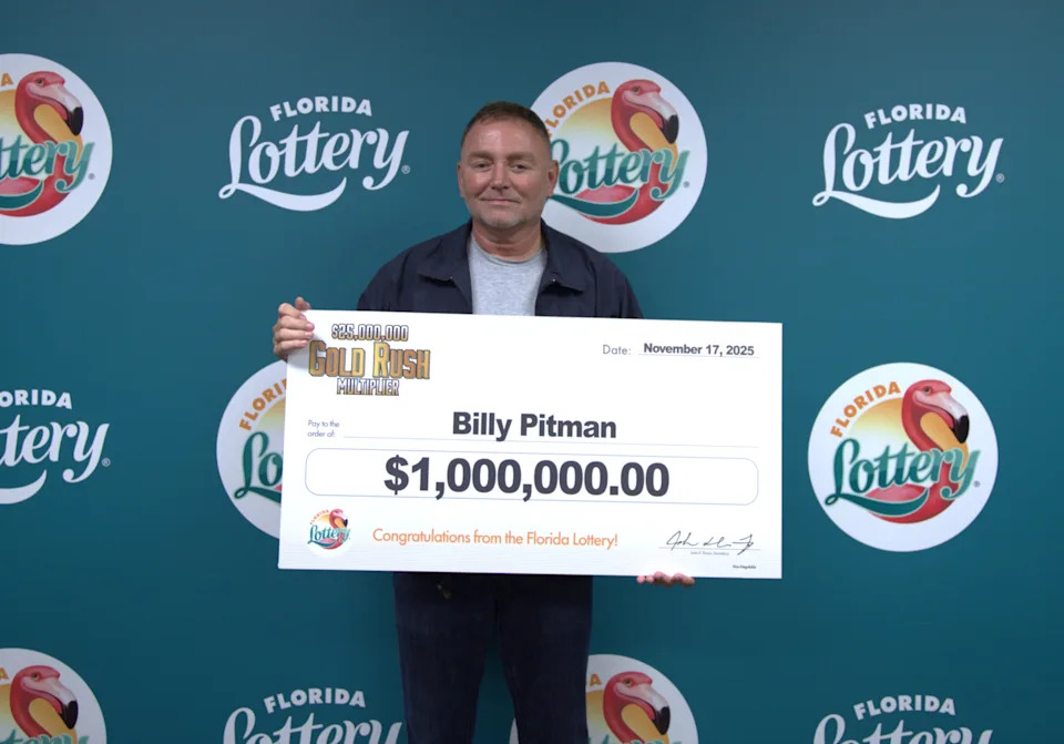 Billy Pitman wins playing $25,000,000 GOLD RUSH MULTIPLIER SCRATCH-OFF GAME