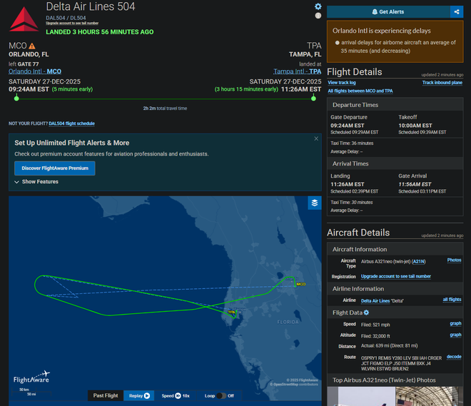 Delta Air Lines flight 504 from Orlando diverted due to odor onboard