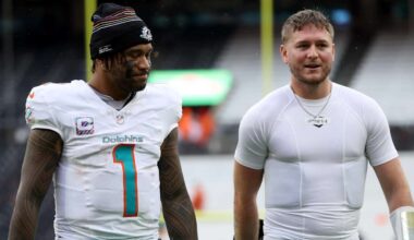 Dolphins bench Tua Tagovailoa, to start rookie Quinn Ewers at QB vs. Bengals