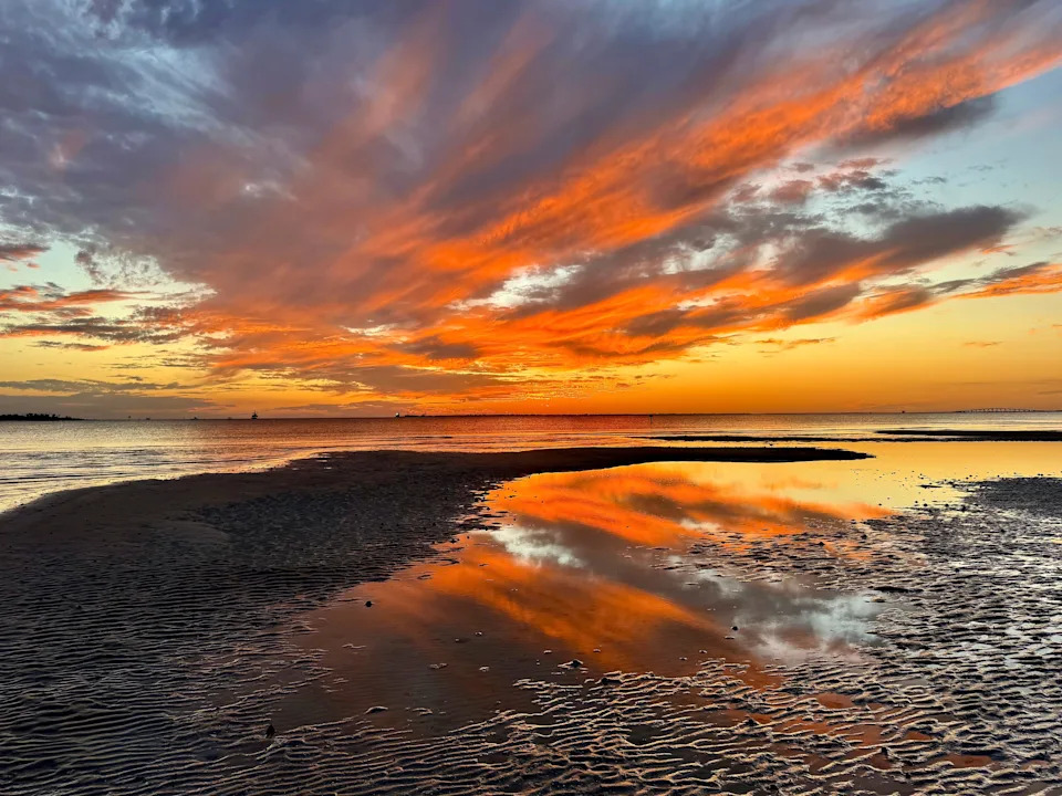 Linda Normoyle experienced her “wow!” at Bunche Beach watching this sky changing from minute to minute. Taken with an iPhone15 Pro Max.