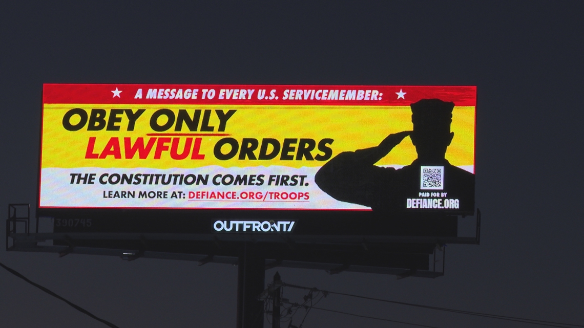 Billboard campaign urging troops to disobey orders from Trump administration launches in Tampa