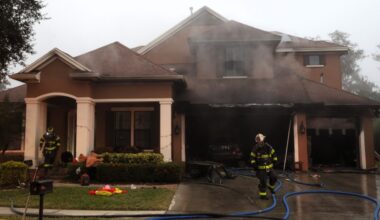 Early morning fire erupts in garage of Fish Hawk home: HCFR
