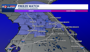 Freeze watch issued across multiple Central Florida counties