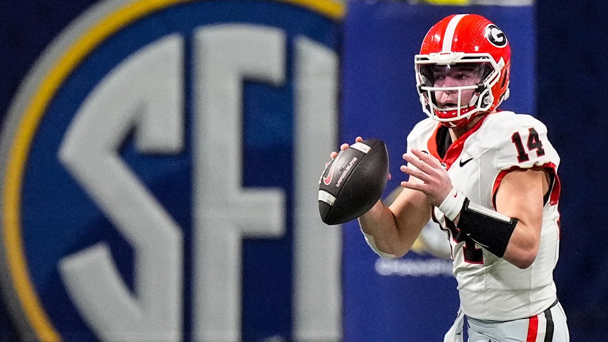 Gunner Stockton looks down the field