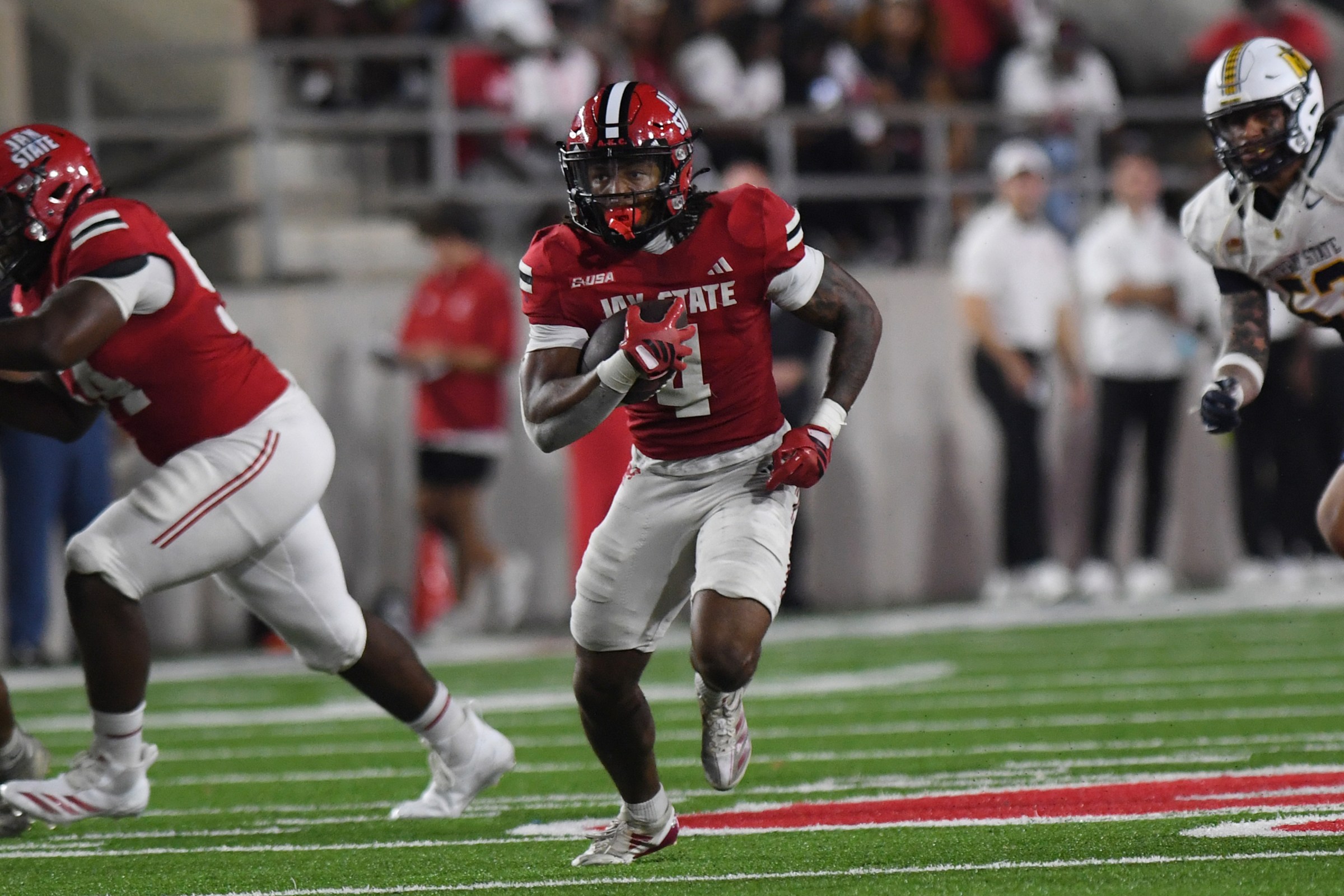Jacksonville State RB Cam Cook is the current FBS leader in rushing yards.