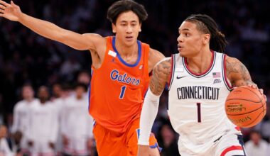 No. 5 UConn Holds Off No. 18 Florida 77-73