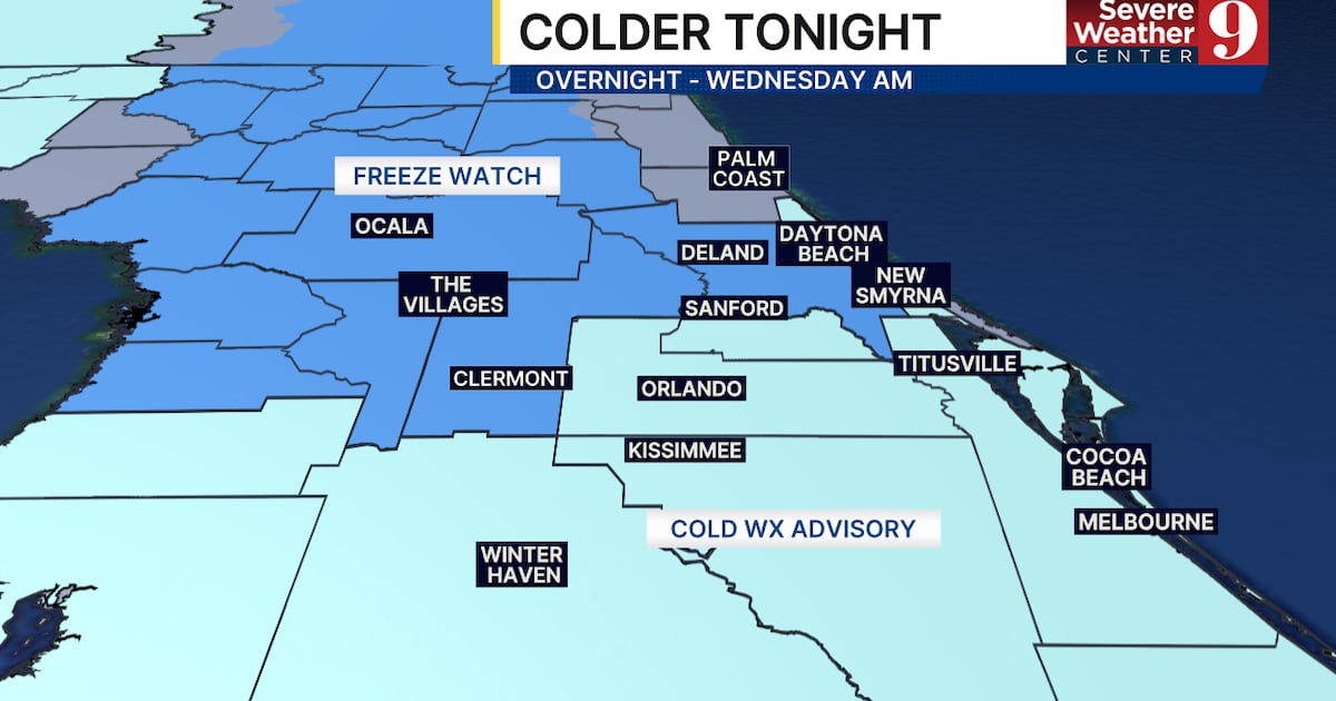 Cold weather advisories issued as temperatures tumble in Central Florida – WFTV