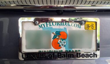 Most License Plate Frames Now Illegal in Florida