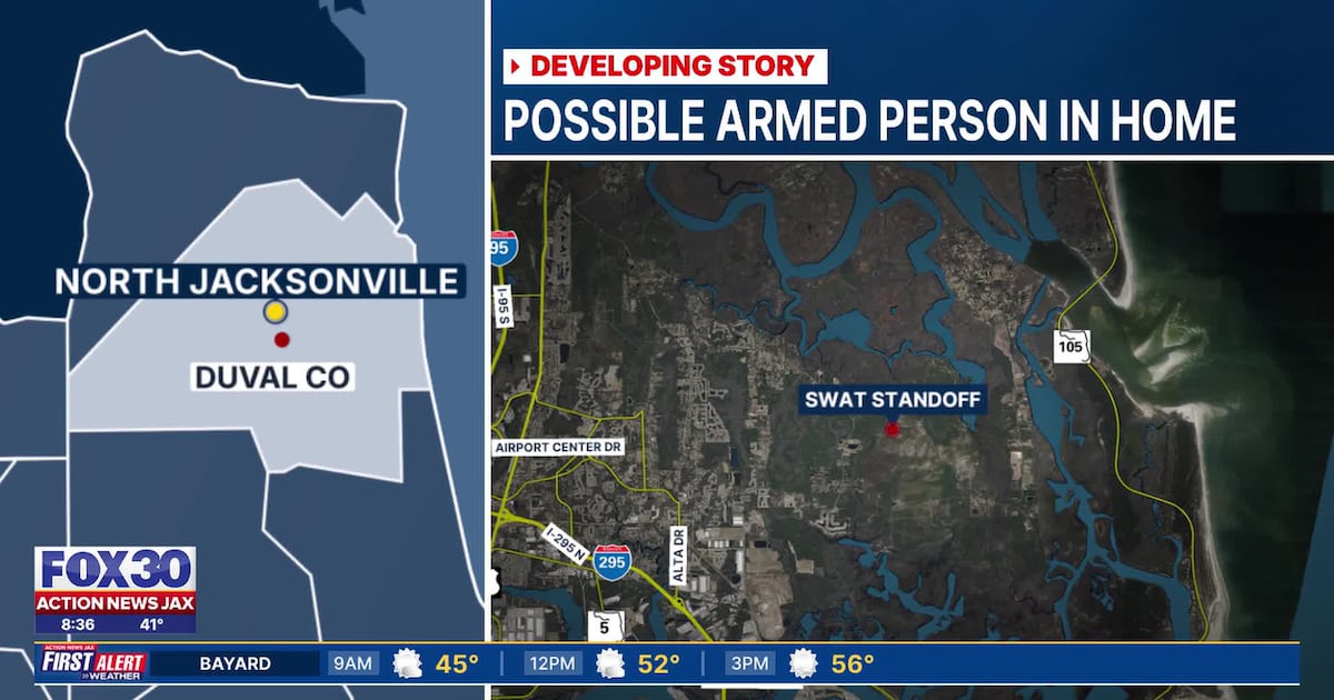 JSO SWAT responds to possible armed, barricaded person in Northside home, area roads blocked – Action News Jax