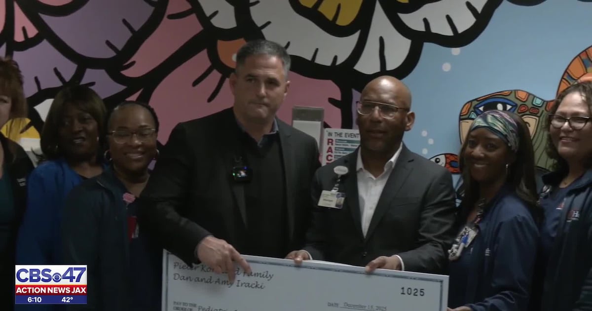 After unimaginable loss, Canadian father returns to UF Health Jacksonville with donation for PICU – Action News Jax