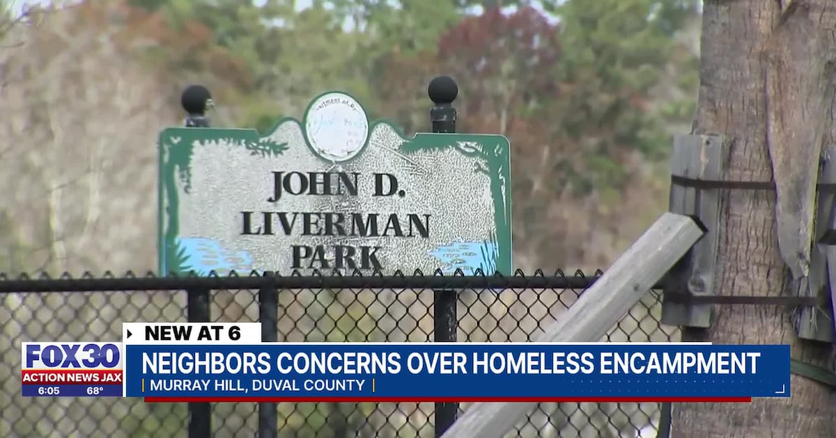 Murray Hill homeless encampment worries neighbors  – Action News Jax