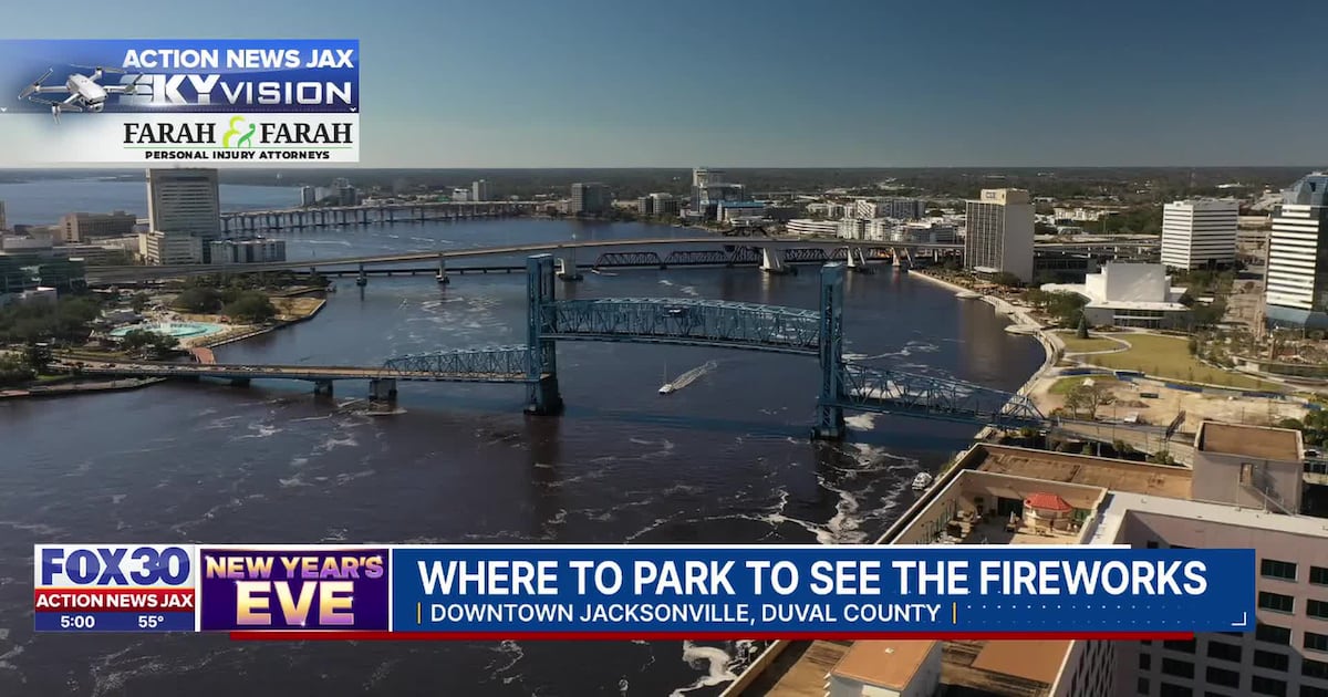 Downtown Jacksonville roads, bridges to close for New Year’s Eve fireworks at midnight – Action News Jax