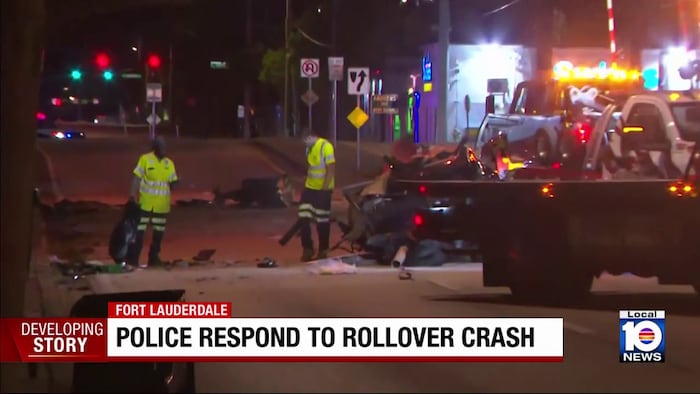 Fort Lauderdale rollover crash leaves person hospitalized