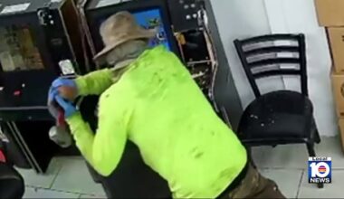 Video shows Hialeah robber taking sledgehammer to store’s gaming machines over $3,800 loss: Cops