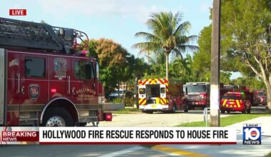 Grill fire causes minor roof damage at Hollywood home